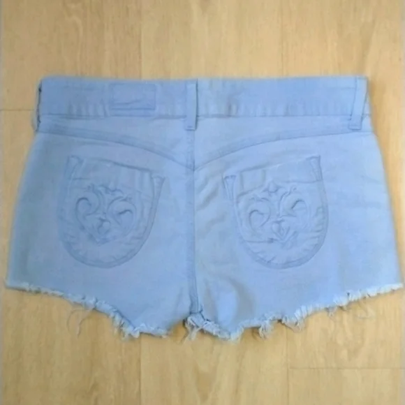 SIWY- Purple Low Rise Cut Offs Size 30 - Picture 3 of 3